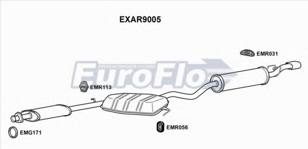 EuroFlo EXAR9005 Глушитель выхлопных газов для ALFA ROMEO