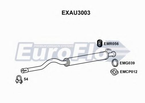 EuroFlo EXAU3003 Глушитель выхлопных газов EUROFLO 