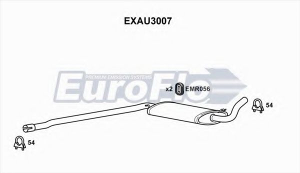 EuroFlo EXAU3007 Глушитель выхлопных газов EUROFLO 