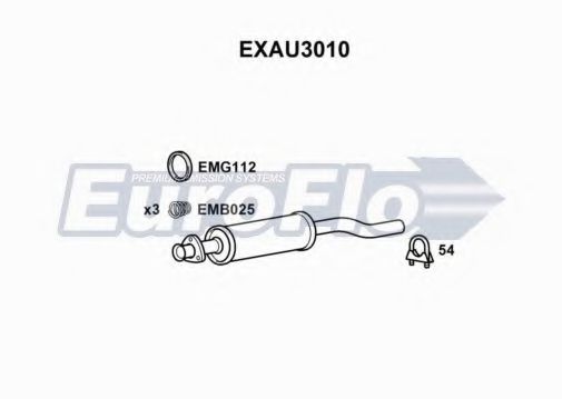 EuroFlo EXAU3010 Глушитель выхлопных газов EUROFLO 