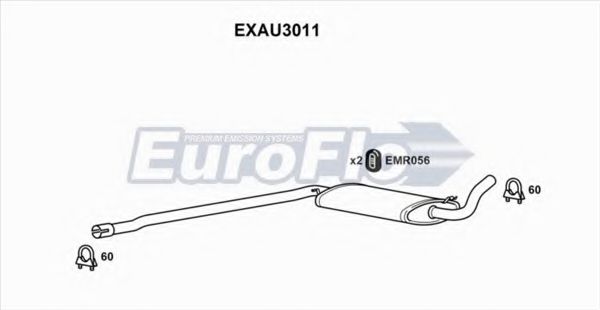 EuroFlo EXAU3011 Глушитель выхлопных газов EUROFLO 