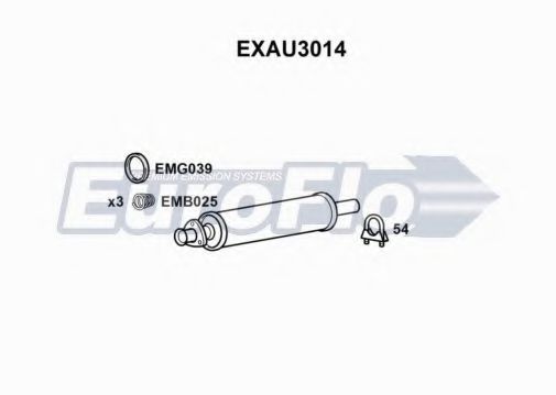 EuroFlo EXAU3014 Глушитель выхлопных газов EUROFLO 