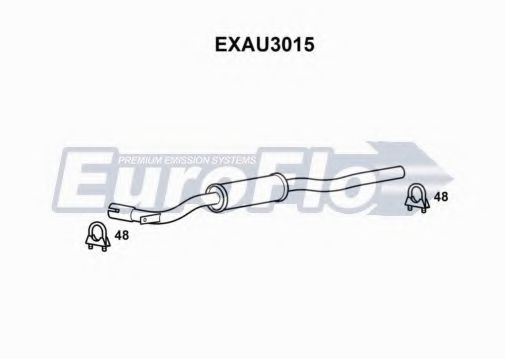 EuroFlo EXAU3015 Глушитель выхлопных газов EUROFLO 