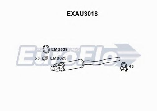 EuroFlo EXAU3018 Глушитель выхлопных газов EUROFLO 