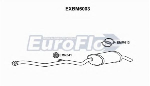 EuroFlo EXBM6003 Глушитель выхлопных газов EUROFLO для BMW