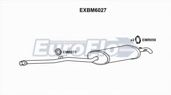 EuroFlo EXBM6027 Глушитель выхлопных газов EUROFLO для BMW