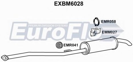 EuroFlo EXBM6028 Глушитель выхлопных газов EUROFLO для BMW