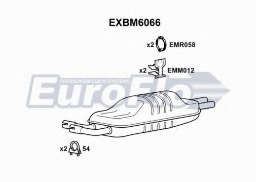 EuroFlo EXBM6066 Глушитель выхлопных газов EUROFLO для BMW