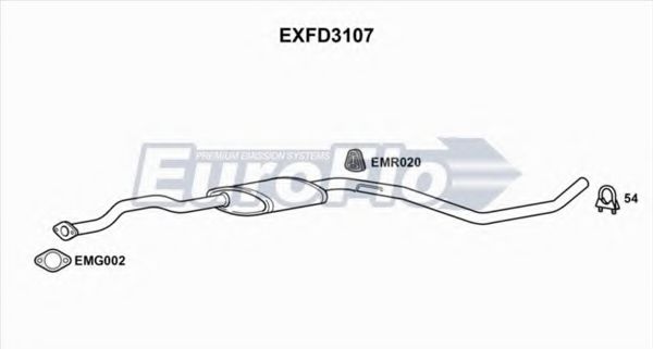 EuroFlo EXFD3107 Глушитель выхлопных газов для FORD ESCORT 5 универсал (GAL, AVL) 1.6 EuroFlo EXFD3107 Глушитель выхлопных газов для FORD ESCORT 5 универсал (GAL, AVL) 1.6