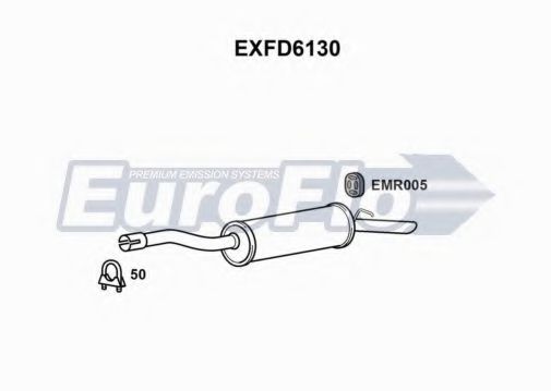 EXFD6130 EUROFLO Глушитель выхлопных газов конечный EXFD6130 EUROFLO Глушитель выхлопных газов конечный
