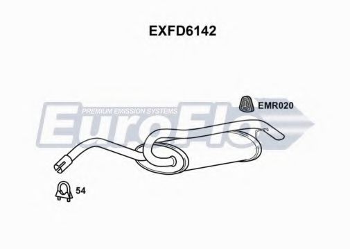 EuroFlo EXFD6142 Глушитель выхлопных газов для FORD ESCORT 5 универсал (GAL, AVL) 1.6 EuroFlo EXFD6142 Глушитель выхлопных газов для FORD ESCORT 5 универсал (GAL, AVL) 1.6