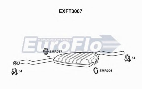 EuroFlo EXFT3007 Глушитель выхлопных газов для FIAT TIPO