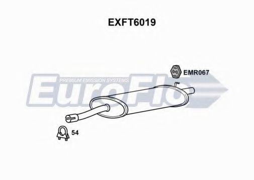 EuroFlo EXFT6019 Глушитель выхлопных газов EUROFLO для FIAT