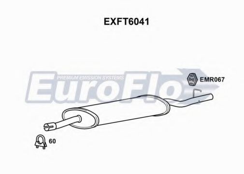 EuroFlo EXFT6041 Глушитель выхлопных газов EUROFLO для FIAT