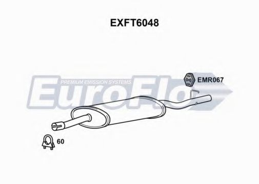 EuroFlo EXFT6048 Глушитель выхлопных газов EUROFLO для FIAT