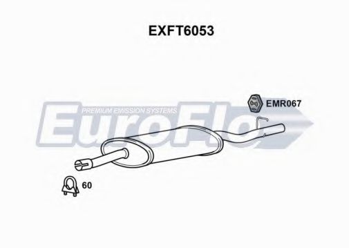 EuroFlo EXFT6053 Глушитель выхлопных газов EUROFLO для FIAT