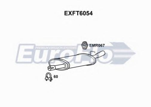 EuroFlo EXFT6054 Глушитель выхлопных газов для FIAT TIPO