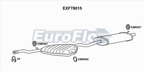 EuroFlo EXFT9015 Глушитель выхлопных газов для FIAT TIPO