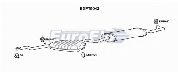 EuroFlo EXFT9043 Глушитель выхлопных газов EUROFLO для FIAT