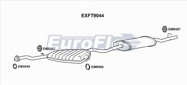 EuroFlo EXFT9044 Глушитель выхлопных газов EUROFLO для FIAT