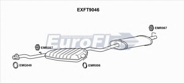EuroFlo EXFT9046 Глушитель выхлопных газов EUROFLO для FIAT