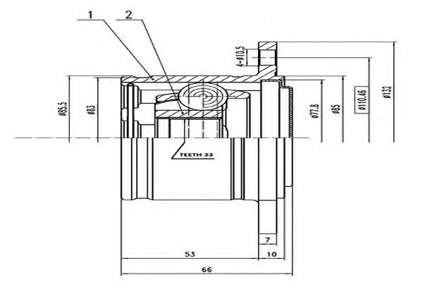 AYWIPARTS AW1520850 Шарнирный комплект, приводной вал AYWIPARTS AW1520850 Шарнирный комплект, приводной вал
