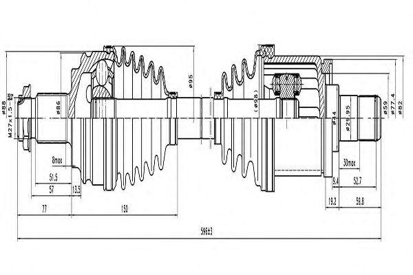 AYWIPARTS AW1530328 Приводной вал 