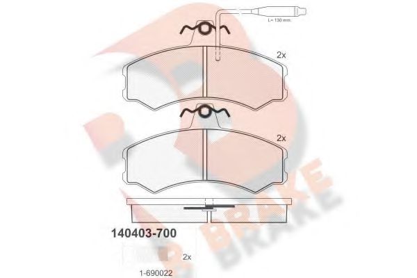 R BRAKE RB0403700 Тормозные колодки R BRAKE для VOLKSWAGEN