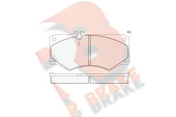 R BRAKE RB0405 Тормозные колодки R BRAKE для MERCEDES-BENZ