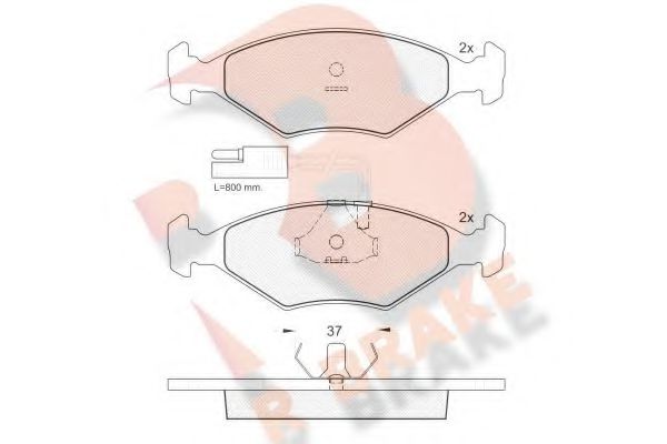 R BRAKE RB0927 Тормозные колодки R BRAKE для FIAT