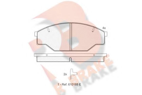 R BRAKE RB1009 Тормозные колодки R BRAKE для VOLKSWAGEN