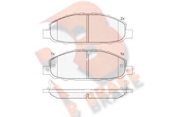 R BRAKE RB1813202 Тормозные колодки для NISSAN NV350