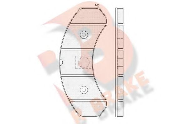 R BRAKE RB0430 Тормозные колодки R BRAKE 