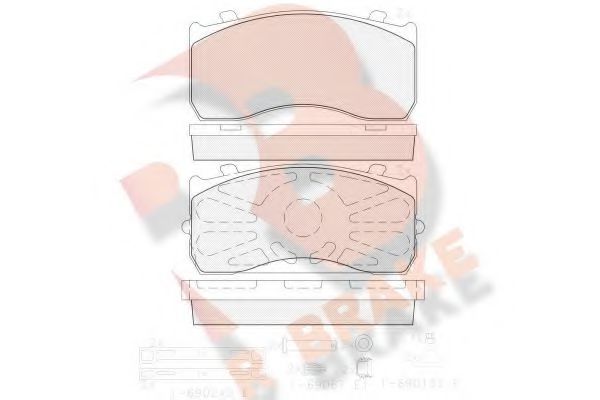 R BRAKE RB1404202 Тормозные колодки для MERCEDES-BENZ ACCELO