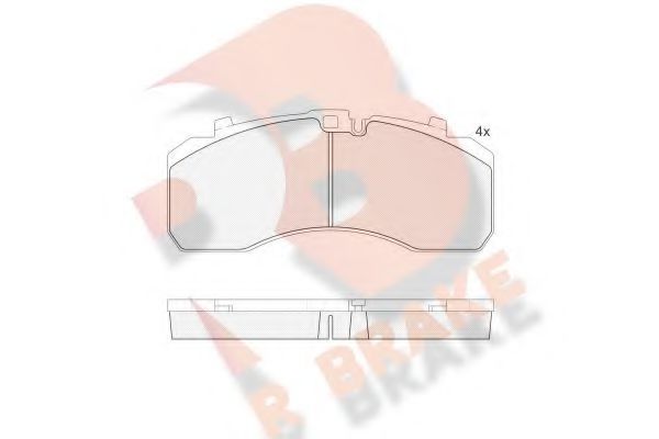 R BRAKE RB2091 Тормозные колодки для MERCEDES-BENZ CAPACITY