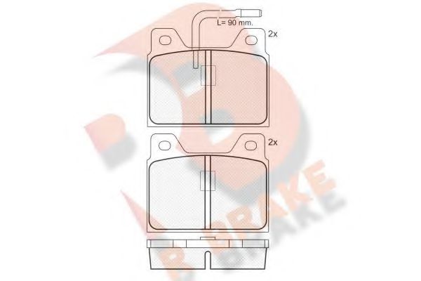 R BRAKE RB0127 Тормозные колодки R BRAKE 