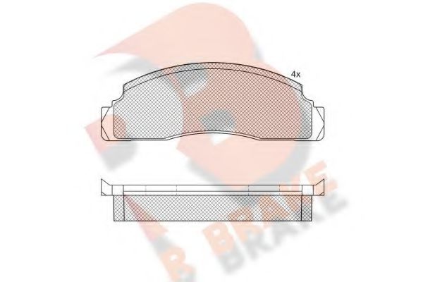 R BRAKE RB0183 Тормозные колодки R BRAKE 