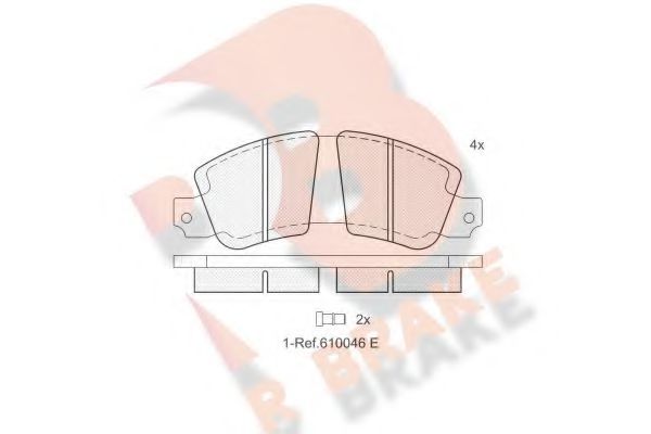 R BRAKE RB0188 Тормозные колодки R BRAKE для RENAULT