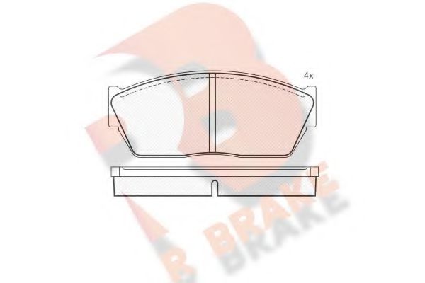 R BRAKE RB0388 Тормозные колодки R BRAKE 