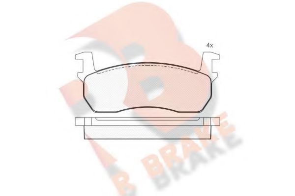 R BRAKE RB0424 Тормозные колодки R BRAKE 