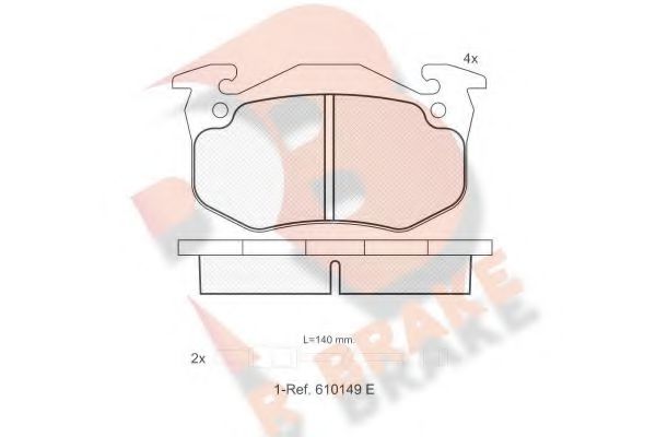 R BRAKE RB0457 Тормозные колодки R BRAKE 