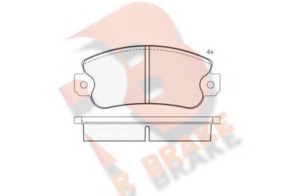 R BRAKE RB0474 Тормозные колодки R BRAKE для FIAT