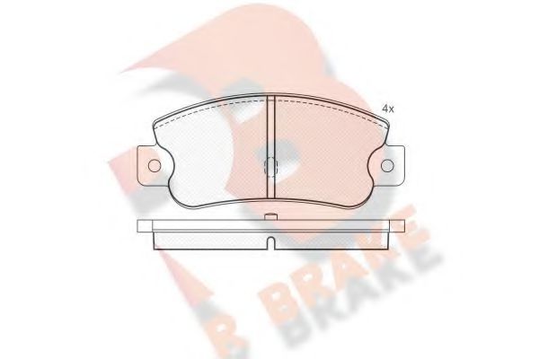 R BRAKE RB0490 Тормозные колодки R BRAKE для FIAT