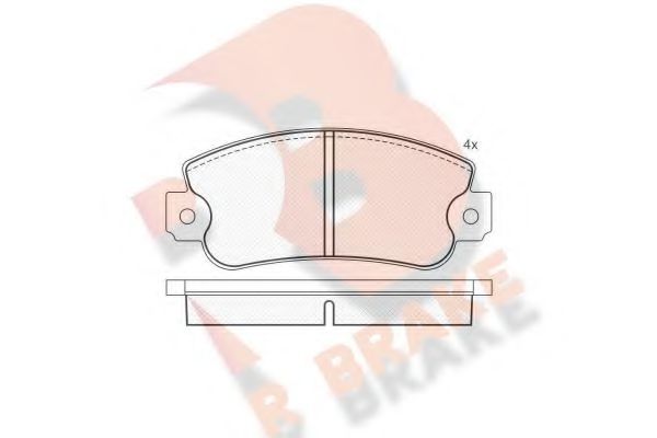 R BRAKE RB0496 Тормозные колодки R BRAKE 