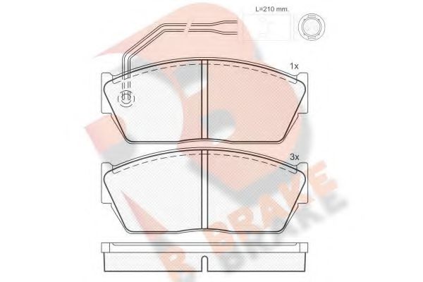 RB0536 R BRAKE Тормозные колодки RB0536 R BRAKE Тормозные колодки