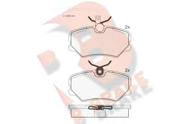 R BRAKE RB0696 Тормозные колодки R BRAKE для PEUGEOT