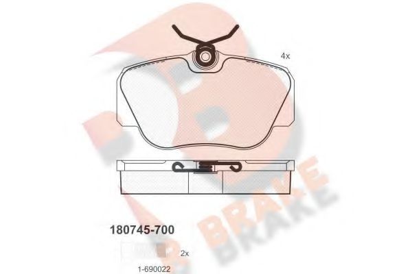 R BRAKE RB0745700 Тормозные колодки R BRAKE для MERCEDES-BENZ