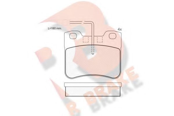 R BRAKE RB0788202 Тормозные колодки R BRAKE для PEUGEOT