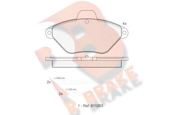 R BRAKE RB0921 Тормозные колодки R BRAKE для CITROEN