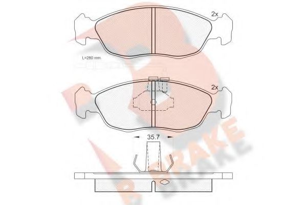 R BRAKE RB0932 Тормозные колодки R BRAKE для PEUGEOT